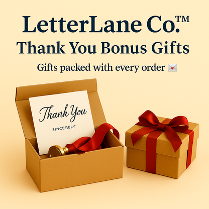 LetterLane Co.™ Restock Kit: 1,000 Premium Envelopes • 280 LOVE Stamps • 200 Writing Sheets (4x6) • FREE Surprise Gifts 💌